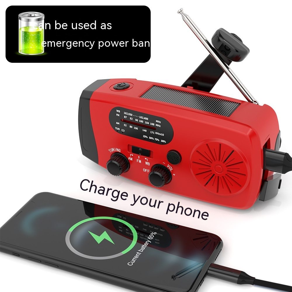 Solar + Hand-Crank Emergency Weather Radio, photo 1