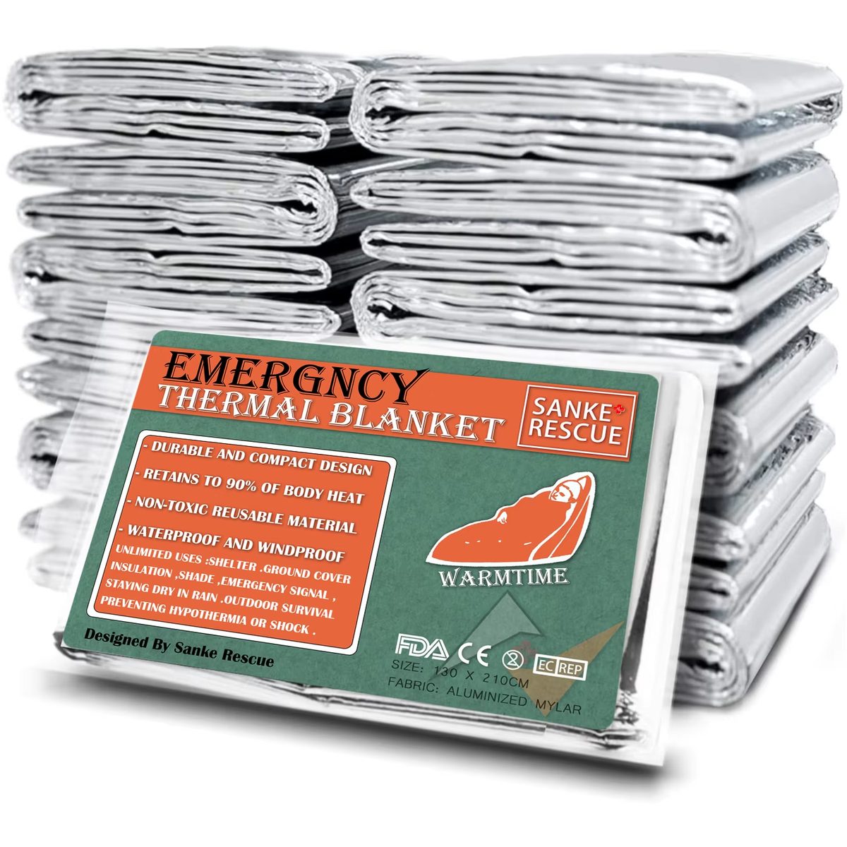 Emergency Mylar Thermal Blankets (4-Pack), photo 1